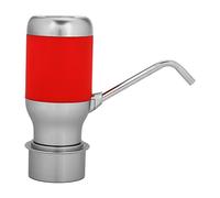 Saluaqui Dispensador de Bebidas con Bomba Eléctrica Recargable por USB con Manguera de Silicona de Grado Alimenticio, Salida de Acero Inoxidable, Práctico Dispensador Automático para Uso en el (Rojo)