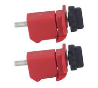 Saluaqui Dispositivo de Bloqueo de Circuito de Seguridad Conjunto de Dispositivo con Material ABS - Bloqueo Compacto Resistente a la Temperatura Alta para Eléctrico - Incluye 2 PC Diseño de Color Rojo