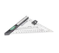 Saluaqui Equerre Niveau Carpintero Viga de Metal de 7 Pulgadas con Base Desmontable Regla de Acero Al Carbono Herramienta de Carpintería Alta para Mediciones Precisas
