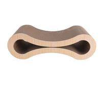 Saluaqui Ergonómico Gato Scratcher Salón con Cartón Corrugado en Grano de Madera Clara para Proteger Muebles - Almohadilla de Rasguño de Gato Extra Gruesa para Todas Las Razas (Color Claro)