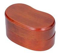 Saluaqui Fiambrera de Madera Elegante de la Caja Portátil Japonesa de la Capa Doble para el Diseño Ligero de la Preparación de la Comida del Sushi