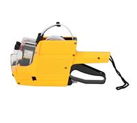 Saluaqui Gun de Precio con 2 Línea 10 Dígitos para un Fácil Etiquetado en la Oficina y el Comercio Minorista - Incluye la Rueda de Tinta y el Rollo - Material de ABS Rojo (YELLOW)