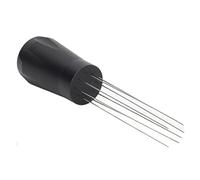 Saluaqui Herramienta de Aguja de Distribución de café de Acero Inoxidable para el Hogar Práctico Agitador Manual Ergonómico de Aluminio que Reduce la Canalización Material Seguro de Calidad (BLACK)