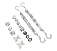 Saluaqui Juego de Accesorios para Zapatos DIY con Brillantes, 15 Piezas de Cadena de Diamantes de Imitación Brillantes para Zuecos, Fácil de Instalar, Decoración Elegante para Zapatos con Agujeros,