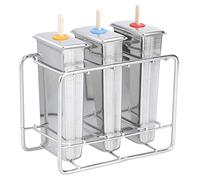 Saluaqui Juego de Helados de Acero Inoxidable 304 para el Hogar con Kit de Cepillo, 3 Piezas Planas para Hacer Helados DIY, Herramienta de Cocina para Postres y Delicias de Verano (Panel plano de