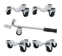 Saluaqui Juego de Transporte de Muebles Elevador y Transportador de Muebles con Placa Móvil para Objetos de hasta 400 Kg Juego de Herramientas Móviles Que Ahorran Mano de Obra Color Plateado