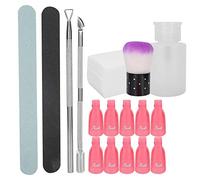 Saluaqui Juego Profesional de Cuidado de Uñas, Kit Completo de Herramientas para Decoración de Uñas con Limas de, Cepillo, Clips para Remojar, Removedor de Esmalte para Entusiastas del Arte de de