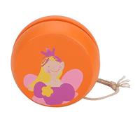 Saluaqui Juguete Vibrante de Madera Yoyo - Lindo Patrón de Dibujos Animados para Educación Temprana, Diseño de Corazón Rosa, Yoyo Educativo Ideal para Niños (Princesa Naranja)