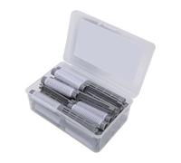 Saluaqui Kit de Herramientas de Peinado de Varillas de Permanentes con 20 Piezas de Cabello Rosado para Rizos Suaves y Suaves: sin Calor, Clamp/Holder Fácil, Plástico y Material de Resina No Dañino