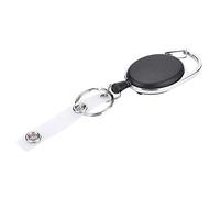 Saluaqui Llavero Retráctil de Cuerda de Nailon con Clamp/Holder para Cinturón Llavero Soporte para Carrete de Tarjeta de Identificación Extensión de 60 Cm para Llaves Insignias Tarjetas de