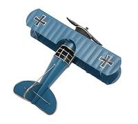 Saluaqui Modelo de Avión Retro Ornamento de Biplano de Metal de Hierro Forjado para Decoración del Hogar o Cafetería - Aeronave del Modelo Amarillo (Blue)
