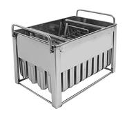 Saluaqui Molde de Helado de Acero Inoxidable de Grado 304 Moldo con Soporte de Palo para Uso en el Hogar y Comercial, Diseño Fácil de Limpiar, Extraíble y Recargable