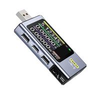 Saluaqui Multímetro Avanzado de Energía USB con Pantalla LCD de 2.0 Pulgadas, Probador de Corriente de Voltaje Multifuncional de para PD2.0 PD3. QC3., Medición de 4-28V y Detección de Carga