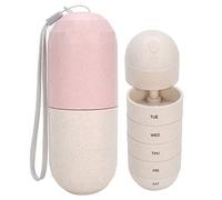 Saluaqui Organizador de Píldoras Compactas con Sellado a Prueba de Humedad: Caja de Medicina de Forma de Cápsula para Viajes de 7 Días, Contenedor de Píldoras de Bolsillo Conveniente con