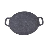 Saluaqui Parrilla Coreana de 30cm, Plancha Antiadherente para Barbacoa, para Cocinar en Interiores y Exteriores, Parrilla Eléctrica de Gas Fácil Portátil (34cm)