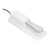 Saluaqui Pedal de Pie de Mantenimiento Universal con Conector de 6.35 Mm, Interruptor de Pedal de Pie de Piano para Control del Teclado, Abdominales Duraderos y Acero de Aleación, Diseño (WHITE)