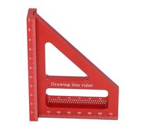 Saluaqui Regla de Medición de ángulo Múltiple de Precisión 3D para Carpintería de Carpintería - 45/90 Grados de Aluminio de Aleación Cuadrada Cuadrada de Transportador Cuadrado Triángulo - Ideal