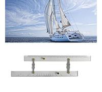 Saluaqui Regla Paralela de Navegación Marina, Herramienta de Dibujo Marino Transparente de 450mm/17,71 Pulgadas para Dibujo de Barcos, Escala Clara de Alta Precisión (450 mm)