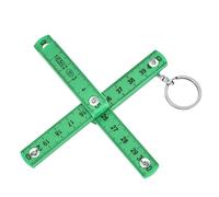 Saluaqui Regla Plegable Regla Plegable de ABS 2 Piezas Portátil de 50 Cm con Llave para Proyectos de Carpintería y Artesanía Diseño Compacto (GREEN)