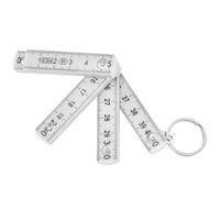 Saluaqui Regla Plegable Regla Plegable de ABS 2 Piezas Portátil de 50 Cm con Llave para Proyectos de Carpintería y Artesanía Diseño Compacto (WHITE)