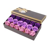 Saluaqui Romántica Caja de Rosas Degradadas, Elegante Decoración Floral para un Memorable para Sus Seres Queridos y Días Festivos Especiales