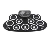 Saluaqui Set de Batería Electrónica USB Recargable con Altavoces Duales Kids Roll Up Practice Pad in White para un Juego de Percusión Eficiente y Portátil