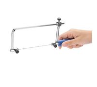 Saluaqui Sierra para Joyeros Sierra para Joyería Pebaro Fret S Marco de en Forma de U con 6 Hojas de en Espiral para Fabricación de Joyas, Carpintería, Procesamiento de Metales y Manualidades (ASB400)