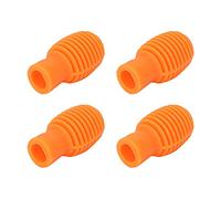 Saluaqui Silicone Mute Drumstick Practice Consejo Consejo - Solución de Práctica de Batería de Batería Portátil para Principiantes - 4 Piezas Consejos de Silicona para Tambores sin Ruido en (ORANGE)