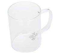 Saluaqui Taza de Leche de Vidrio de Borosilicato de 350ml, Taza de café Transparente con de Tacto Frío, Ideal para Bebidas Frías y Calientes para Uso Especial (En forma de estrella de cinco puntas)