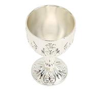 Saluaqui Taza de Metal en Relieve con Patrón Floral Vintage, Exquisita Taza Decorativa Plateada, Ideal para Decoración del Hogar, Amantes únicos y Especiales (SILVER)