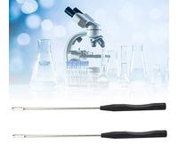 Saluaqui Varillas de Inoculación Profesionales, Herramienta de Cultivo de Microbiología de Latón de Laboratorio con Pluma Estilográfica Acrílica Transparente, 2 uds.