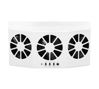 Saluaqui Ventilador de Escape de Automóvil con Energía Solar con Diseño de Ventilación Triple para la Extracción de Olor y humedad: Ventilador Automático para Enfriamiento de la Ventana del (WHITE)