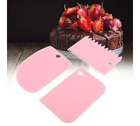 Saluaqui Versátil 3pcs Repaspadores de Hornear - Spatulas de Pastelería Suave y Raspadores de Crema para Uso de la Cocina - Material de PP de Grado Alimenticio en Rosa (PINK)
