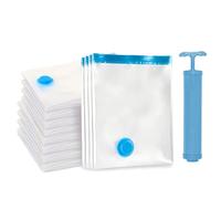 Salubohum Juego de 12 Bolsas Vacio Ropa (4 * 40x60cm, 4 * 60x80cm, 4 * 80x100cm), Bolsas Para Guardar, Bolsas de Almacenamiento con Bomba de Mano, Adecuado para Ropa, Edredones y Mantas