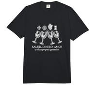 Salud, Dinero, Amor y Tiempo para Gozarlos Idioma Español Comfort Colors Adult Heavyweight T-Shirt