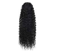 Salud Extensiones de cola de caballo rizada de 24 pulgadas onda profunda sintética cordón cola de caballo para mujeres negras cuidado personal
