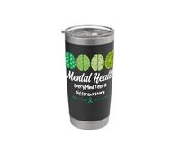 Salud mental Cada mente cuenta una historia diferente Positividad Vaso térmico de acero inoxidable de doble pared