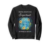 Salud Mental y Física Igualdad Floral Cerebro Arte Sudadera