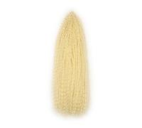 Salud Yaki Kinky Rizado Crochet Trenzas Cabello Sintético Rizos Afro Trenzas Extensiones de Cabello Trenzas Suave Cuidado Personal Cabello(rubio, 28 pulgadas)
