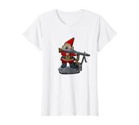 Saluda A MI PEQUEÑO Amigo - MG42 Camiseta gráfica económica, Mujer, Blanco, XS