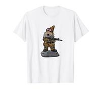Saluda A MI PEQUEÑO Amigo - Militar Camiseta gráfica económica, Hombre, Blanco, S