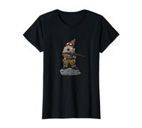 Saluda A MI PEQUEÑO Amigo - Militar Camiseta gráfica económica, Mujer, Negro, XL