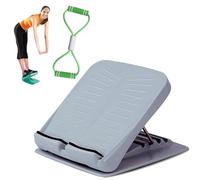 Saludea Flex Board, Adjustable Portable Incline Board and Calf Stretcher, Portable Slant Boards for Calf, Ankle and Foot Stretching, 300 Lbs Capacity, Anti-Slip Surface (Gray)