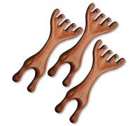 Saludea Meridian comb, Saludea Meridian comb, Golden Sandalwood Massage Claws, Massager Brush Meridians, for Head, Face, Nose, Eye, Jaw and Neck (3pcs)