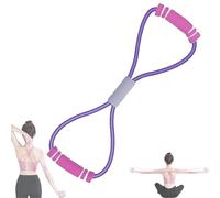 Saludea Resistance Band, Figure 8 Resistance Band with Handles, Yoga Gym Fitness Pulling Rope for Home, Gym, Stretch Fitness Strap for Full-Body Workouts, Stretching, Flexibility (Purple)