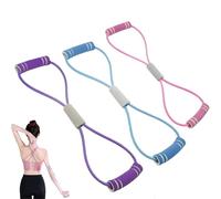 Saludea Resistance Band, Saludea Figure 8 Resistance Band with Handles, Stretch Fitness Strap for Full-Body Workouts, Strength Training, Flexibility, Exercise Elastic Rope for Home, Gym (3pcs Mix)