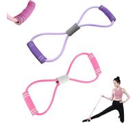 Saludea Resistance Band,saludea Resistance Band with Handles,saludea Figure 8 Stretch Rope with Handles,Yoga Gym Fitness Pulling Rope for Home, Gym, Stretch Fitness Strap for Full-Body Workouts