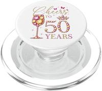 Saludos a 50 años, Mujer de 50 años, Reina del 50 cumpleaños PopSockets PopGrip para MagSafe