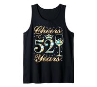 Saludos a 52 años, Fiesta de cumpleaños número 52 para Mujer, Princesa Reina Camiseta sin Mangas