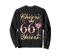 Saludos a 66 Years, Fiesta de cumpleaños número 66 para Mujer, Princesa Reina Sudadera